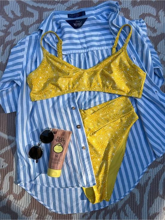 aerie Other - Aerie ‘Yellow Shock’ V Scoop Bikini Top ONLY | Size XL
